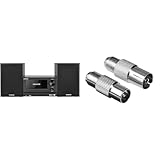 Kenwood M-7000S-B Mikro-Stereoanlage, Schwarz, mit Bluetooth, USB, CD und Radio Dab + oder FM & Hama...