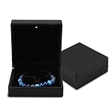 Schmuck Geschenkbox mit LED-Licht, Schmuckkästen für Ring Ohrring Halskette Armband, Display...