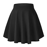 Damen Casual A Linie Hoch Taille Mini Rock Elegante Pull On Elastische Skater Kurz Röcke(M,...