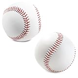 2 Stück PU Material Baseball, Handgenäht Weicher Schaumstoff-Baseball, Elastische Praxis Soft...