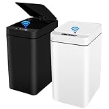 Sensor Mülleimer 12L 2er Set - Automatik Touchless Mülleimer mit Smart Sensor für Bad Büro...