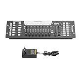 DMX-Controller, 192 CH DMX Controller Konsole, 16 Kanal Lichtpult, 240 Szenen, für DJs, Bühnen,...