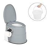 Bonnlo Campingtoilette Tragbare Reisetoilette, Abnehmbarer Inneneimer Mobile Toilette Mit Sitz,...