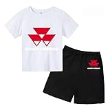 XzwgYlx Trainingsanzug Kinder Jungen Massey-Ferguson Jogginganzug, 2-teiliger T-Shirt + Kurze Hose...