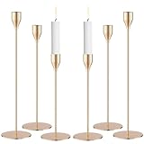 Kerzenständer Gold,6 Stück Kerzenständer Stabkerzen,33/28/23CM Stabkerzenhalter,Metall...