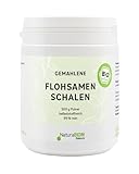 NaturaBIOM Bio Flohsamenschalen Pulver 500g, gemahlen – 99% Reinheit, 90% Ballaststoffe – vegan,...