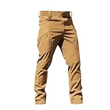 Generisch Cargo Hose, Herren Lang Hose Regular Fit Casual Einfarbig Arbeitshosen Männer Wanderhose...