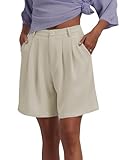 Famulily Damen Sommer Leichte Freizeitshorts Hohe Taille Lockere A-Linie Lässige Arbeitshosen mit...