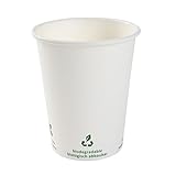 BIOZOYG Bio Kaffeebecher Pappe I Kompostierbares und biologisch abbaubares Geschirr I Trinkgefäß...