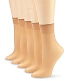 Nur Die Damen 5er Soeckchen Seidenfein Socken, Braun (Amber 230), Einheitsgröße Große Größen EU