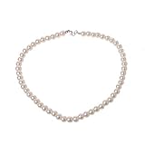 MSEKKO Frauen Halskette Elegante Elfenbein Weiß Glas Nachahmung Süßwasser Perlenketten Für...
