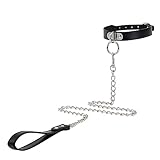 Halsfessel Halskette mit O-Ring Slave Halsband Bondage PU Leder Fetisch SM Fesseln Halsbänder...