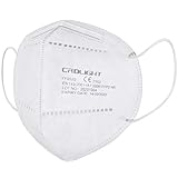 CRDLIGHT 50 Stück FFP2 Masken CE Zertifizierte Atemschutzmasken Einzelverpackung in PE-Beuteln,...