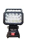 15 LED Faltbare Arbeitsleuchte Tragbare Handstrahler mit Doppel-USB-Aufladung für 18V Akku Werkzeug...