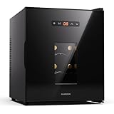 Klarstein Freistehender Weinkühlschrank, 1 Zonen Getränkekühlschrank Klein, Kleiner Weinschrank,...