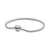 PANDORA Moments Damen Schlangen-Gliederarmband Kugelverschluss aus 925er Sterling-Silber, Größe:...