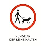 INDIGOS UG - Aufkleber - Sicherheit - Warnung - Hunde an der Leine halten - 148x210mm - Hotel,...