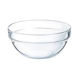 Arcoroc ARC 10022 Empilable Schale, Stapelschale, Schüssel, 20cm, 1.8 Liter, Glas, transparent, 1...