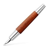 Faber-Castell 148200 - Füller e-motion Holz, braun, Federbreite M, inkl. Geschenkverpackung und...