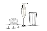 ESGE-Zauberstab 9240024 E 120 Select Creme, Stabmixer, Pürierstab inkl. Multimesser, Schlagscheibe...