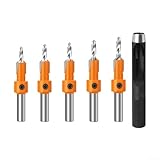 6 Stück 10 mm Kegelsenker-Fräser-Bit-Set mit rundem Schaft für Holzfräsen und...