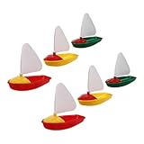 TOYANDONA 6 Stück Teiliges Badespielzeug Farbenfrohe Schwimmende Segelboote aus Stabilem PP...