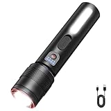 Timasser LED Taschenlampe Aufladbar, Led Taschenlampe Extrem Helle Taschenlampe mit Zoom & 3...
