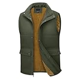 Wjnvfioo Outdoor-Fleece-Weste für Herren, warm, ärmellos, Herbst, Frühling, durchgehender...