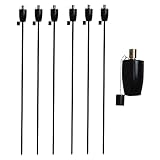Harbour Housewares Metallgartenbrenner - Fass - Schwarz - Pack Von 6