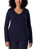 Schiesser Damen Long-sleeved Sleep Shirt Pyjamaoberteil, Blau, 44 EU