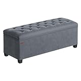 SONGMICS Sitzhocker mit Stauraum, Sitzbank mit Beinen, 40 x 110 x 40 cm Fußbank, Aufbewahrungsbox,...