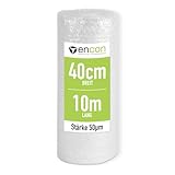 Luftpolsterfolie Premium Rolle 50 m - Made in Germany - Polstermaterial 60 my für Umzug und Versand...