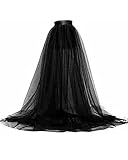 SANSIWU Langer Damen-Tüllrock, Maxirock, Netzstoff, für Hochzeit, Party, Cocktailkleid,...