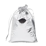 Vdaxvme 50 Stück verstellbare Schmuck-Verpackungs-Stoffbeutel, Gold/Silber, Kordelzugbeutel,...