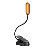 Amber Book Light, Blaulichtblockierung, dimmbares Clip-On-Leselicht 1600K Warme LED zum Lesen im...