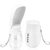 JOPHEK 300ml Tragbare Haustier Trinkflasche, 180°Faltbare Hund Katze Haustiere Auslaufsicher...