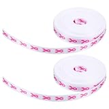 WATIIFUFU 2 Rollen Brustkrebs Schleifenband 10mm X 9m – Polyester Geschenkband für Selbstgemacht...