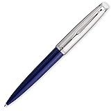 Waterman Emblème Kugelschreiber, blau mit Chromzierteilen, mittlere Schreibspitze, blaue Tinte,...