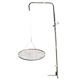 Edelstahlrohr Grillgalgen + 70 cm Edelstahl Grillrost/nur 10 mm lichter Stababstand/Schwenker...