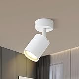 Lichtmaler Deckenspots 1 Flammig Weiß Deckenstrahler - Deckenleuchte GU10 Schwenkbar 350°...
