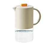 Glas-Saftkrug | 1500 ml Getränkekrug – luftdichter Krug für heiße / kalte Getränke,...