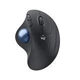 Logitech ERGO M575S kabellose Trackball-Maus, kabellose ergonomische Maus mit Bluetooth und...