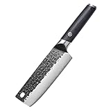 MITSUMOTO SAKARI 17cm japanisches Nakaki Messer, kohlenstoffreiches Edelstahl Gemüsemesser,...