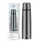 alfi ISOTHERM PERFECT AV 1,0l, cool grey mat, Isolierflasche aus Edelstahl mit Trinkbecher, absolut...