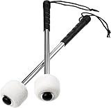 Yerleomit Trommelstöcke Marschschlägel Bass Mallet Drum Stick mit Wollfilz Filzkopf Edelstahl...