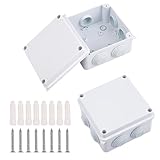 2 Stück Wasserdichte Abzweigdose Wasserdicht IP65, Verteilerdose Aufputz, Verteilerdose Außen...