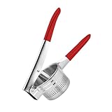 ANDRESLAD Manuelle Fruchtpresse 9cm Roter Überzug Stabiler Entsafter für Obst Gemüse mit...