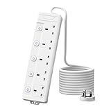 Extension Lead 3M, 5 Way Extension Lead with Individual Switches, MSCIEN 3 Metre Extension Lead with...