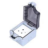 ANKROYU 250V 15A Steckdosenbox, ABS-Steckdose, wasserdichte IP66-Wandsteckdose für den Garten im...