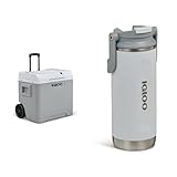 IGLOO IE42 AC/DC elektrische Kühlbox mit Telekop-Griff und Rollen, 42L für Auto und Steckdose,12V...